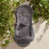 John Timberland Tivoli Grey Ornate Rustic Outdoor 2 Tier Outdoor Wall Water Fountain 33" For Yard Backyard Garden Patio Home Deck Porch House Exterior