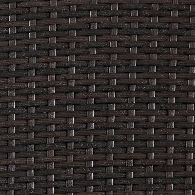 Palm Harbor Outdoor Wicker Ottoman - Gray - Crosley - Image 7