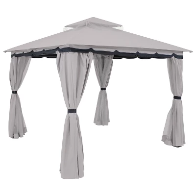 Sunnydaze Decor Sunnydaze Soft Top Rectangle Patio Gazebo With Screens And Privacy Walls For Backyard, Garden Or Deck - Image 11