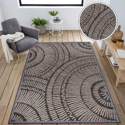 World Rug Gallery Abstract Indoor/Outdoor Area Rug - Image 6