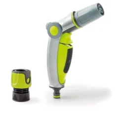 G.F. Italia 3 Jet Metal Hose Nozzle With Quick Connector Green - G.F. Garden