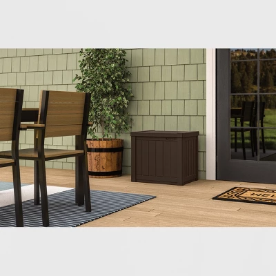 22gal Deck Box Storage Seat Brown - Suncast - Image 2