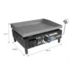 Razor Griddle GGT2160M 19 Inch Outdoor 1 Burner Portable LP Propane Gas Grill Griddle With Push Ignition For BBQ Cooking And Frying, Black