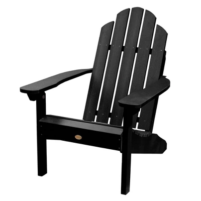 Westport 3pc Set With Adirondack Chairs & Folding Side Table - Black - Highwood - Image 2