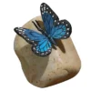 Design Toscano Papilio Ulysses Butterfly On Rock Statue