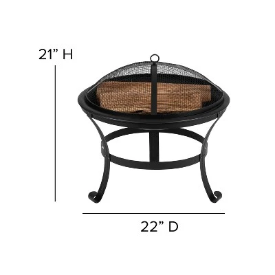 Emma And Oliver Harmon Set Of 4 Harmon Modern All-Weather White Poly Resin Adirondack Rocking Chairs With A Wood Burning Fire Pit For Outdoor Use - Image 8
