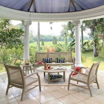 Teak Zuma Patio Sofa Gray - Cambridge Casual - Image 7