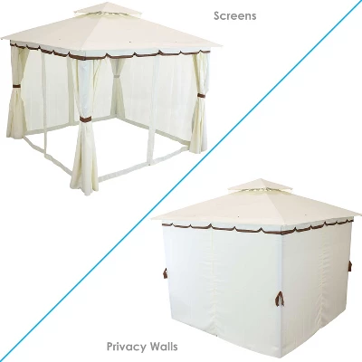 Sunnydaze Decor Sunnydaze Soft Top Rectangle Patio Gazebo With Screens And Privacy Walls For Backyard, Garden Or Deck - Image 8