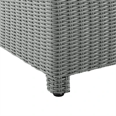 Bradenton 3pc Outdoor Wicker Sofa & 2 Ottoman Set - Navy/Gray - Crosley - Image 10