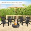 Tangkula 2PCS Wooden Adirondack Chair W/Ergonomic Design Outdoor Lounge Armchair Acacia Wood Chair For Yard&Patio