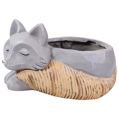 Sunnydaze Decor Sunnydaze Finley The Fox Planter Statue - Indoor/Indoor Decorative Figurine - 12" - Image 9