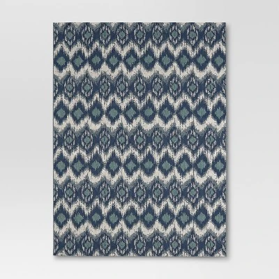 Ikat Outdoor Rug Blue - Threshold - Image 8