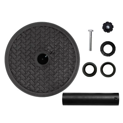 28.58lbs Outdoor Concrete/Cement Filled Umbrella Base For Market Umbrella Black - Crestlive Products - Image 7