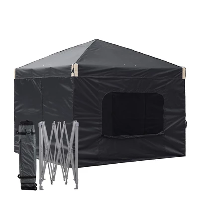 Aoodor 10' X 10' Pop Up Canopy Tent With Removable Mesh Window Sidewalls, Portable Instant Shade Canopy With Roller Bag - Image 7