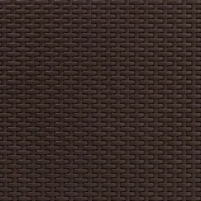 Emma And Oliver Chocolate Brown Faux Rattan Sofa With Beige Cushions - Image 8