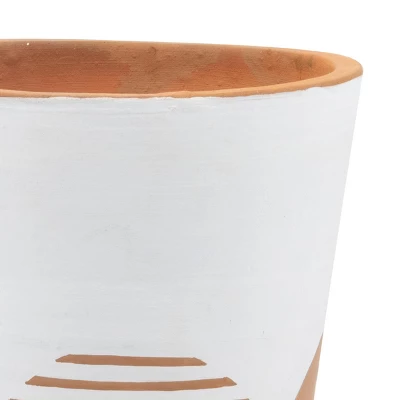 Large Natural Terracotta Painted Planter - Foreside Home & Garden - Image 3