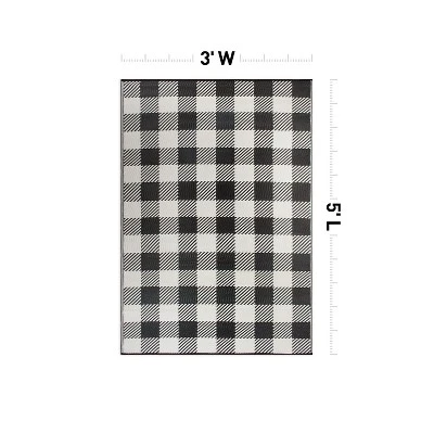 World Rug Gallery Buffalo Plaid Reversible Plastic Outdoor Rugs - Image 11