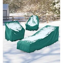 Plow & Hearth - All-Weather Outdoor Furniture Cover For Cafe Table & Chairs
