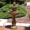 Sunnydaze Decor Sunnydaze 38"H Electric Resin 2-Tier Blooming Flower Outdoor Water Feature