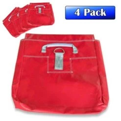 Moose Supply Vinyl Sand Bag, Red, 4 Pack