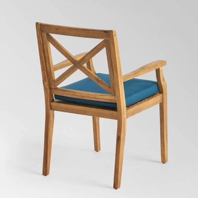 Pines 7pc Acacia Oval Wood Dining Set - Christopher Knight Home - Image 3