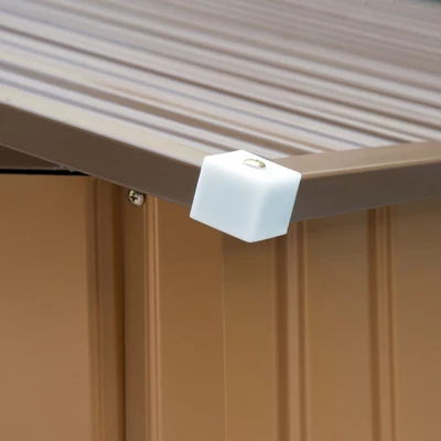 Outsunny Metal Storage Shed Garden Tool House With Double Sliding Doors, 4 Air Vents For Backyard, Patio - Image 4