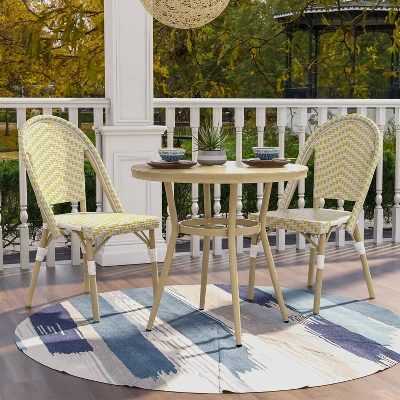 3pc Arna Patio Set With 32" Round Dining Table - MiBasics - Image 10