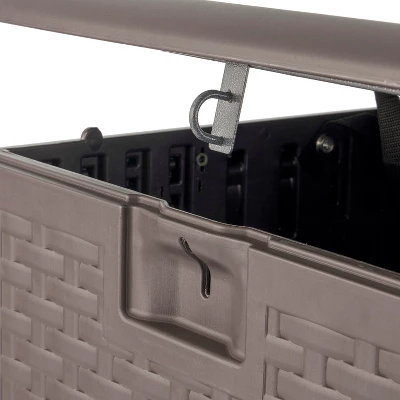 Plastic Development Group 28-Gallon Weather-Resistant Plastic Resin Outdoor Storage Patio Deck Box With Slide And Snap Assembly, Java Brown - Image 3