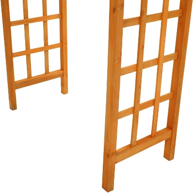 Sunnydaze Decor Sunnydaze Durable Wooden Arbor For Gardening, Walkways, And Wedding Decor With Weatherproof Finish - 78" - Image 4