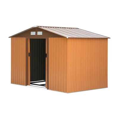 Outsunny Metal Storage Shed Garden Tool House With Double Sliding Doors, 4 Air Vents For Backyard, Patio - Image 3