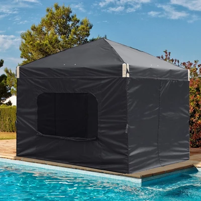 Aoodor 10' X 10' Pop Up Canopy Tent With Removable Mesh Window Sidewalls, Portable Instant Shade Canopy With Roller Bag - Image 2