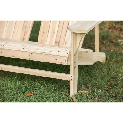 Wood Adirondack Love Seat - Patio Festival - Image 2