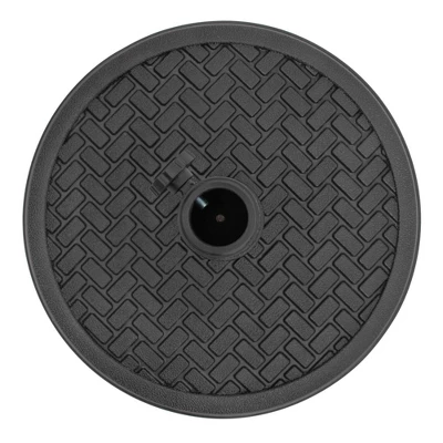 28.58lbs Outdoor Concrete/Cement Filled Umbrella Base For Market Umbrella Black - Crestlive Products - Image 5