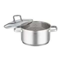 Rosle Charm Series High Casserole Pot With Tempered Glass Lid (9.4 In.)