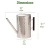 Gardener's Supply Company Stainless Steel Watering Can | Stylish And Modern Design With Easy Grip Wooden Handle & Long Spout To Prevent Spillage |