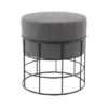 Metal Fabric Patio Garden Stool - Olivia & May