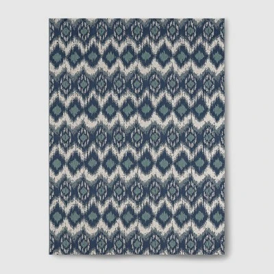 Ikat Outdoor Rug Blue - Threshold - Image 5