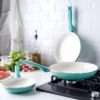 GreenPan Rio 3pk Frypan Set Turquoise