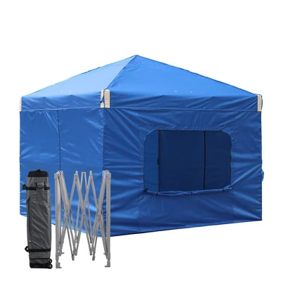 Aoodor 10' X 10' Pop Up Canopy Tent With Removable Mesh Window Sidewalls, Portable Instant Shade Canopy With Roller Bag - Image 10