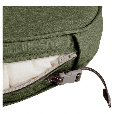 Montlake Fadesafe Round Patio Dining Seat Cushion Set - Heather Fern Green - Classic Accessories - Image 3
