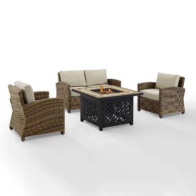 4pc Bradenton Outdoor Steel Fire Pit Set - Crosley - Image 6
