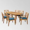 Pines 7pc Acacia Oval Wood Dining Set - Christopher Knight Home