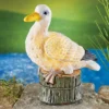 Collections Etc Solar Powered Hand-Painted Seagull Garden Statue