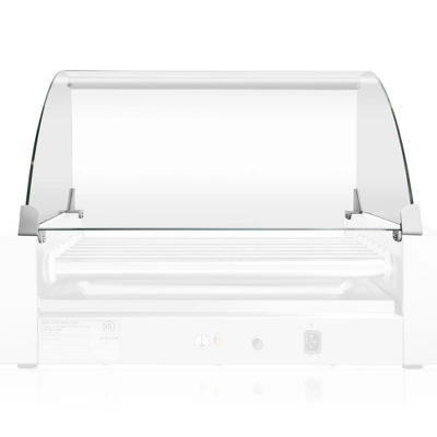 Olde Midway Glass Replacement Cover ONLY For PRO18 Hot Dog 7 Roller Grill Cooker Machine - Image 2