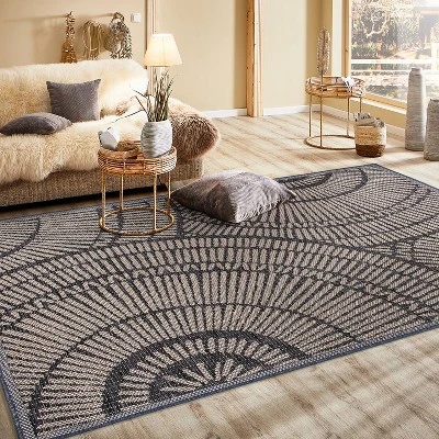 World Rug Gallery Abstract Indoor/Outdoor Area Rug - Image 9