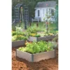 Gardener's Supply Company Sustainable Raised Bed 3 X 3 | Weatherproof & Durable Recycled Plastic Garden Bed With Lifetime Aluminum Corners For Small