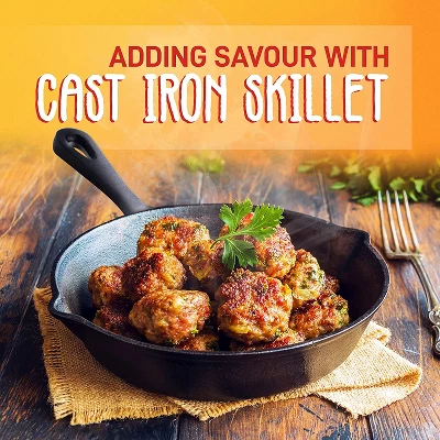 NutriChef Heavy Duty Non Stick Pre Seasoned Cast Iron Skillet Frying Pan 3 Piece Set, 8 Inch 10 Inch 12 Inch Pans With Silicone Handles (2 Pack) - Image 4