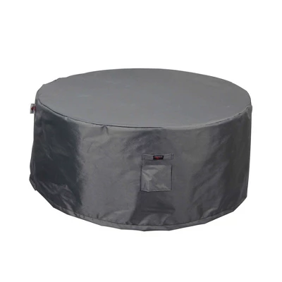 Titanium 3-Layer Water Resistant Outdoor Dining Set Round Covers Dark Gray By Shield - Image 5
