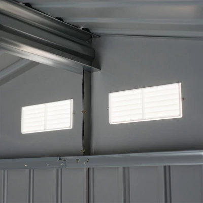 Outsunny Metal Storage Shed Garden Tool House With Double Sliding Doors, 4 Air Vents For Backyard, Patio - Image 5