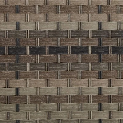 Prescott Outdoor Wicker Ottoman - Blue/Brown - Crosley - Image 4